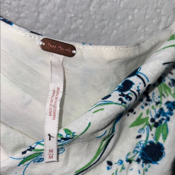 Free People All Mine One Shoulder Floral Mini Dress MSRP $108 - Picture 7 of 9